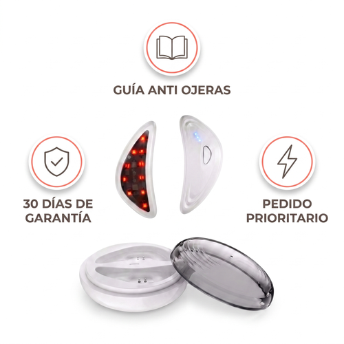 Los parches con la guia anti ojeras de regalo, 30 dias de garantia y pedido prioritario